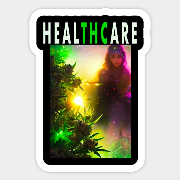 HEALTHCARE - THC Pot Leaf | Support Medical Marijuana Weed Sticker by aditchucky